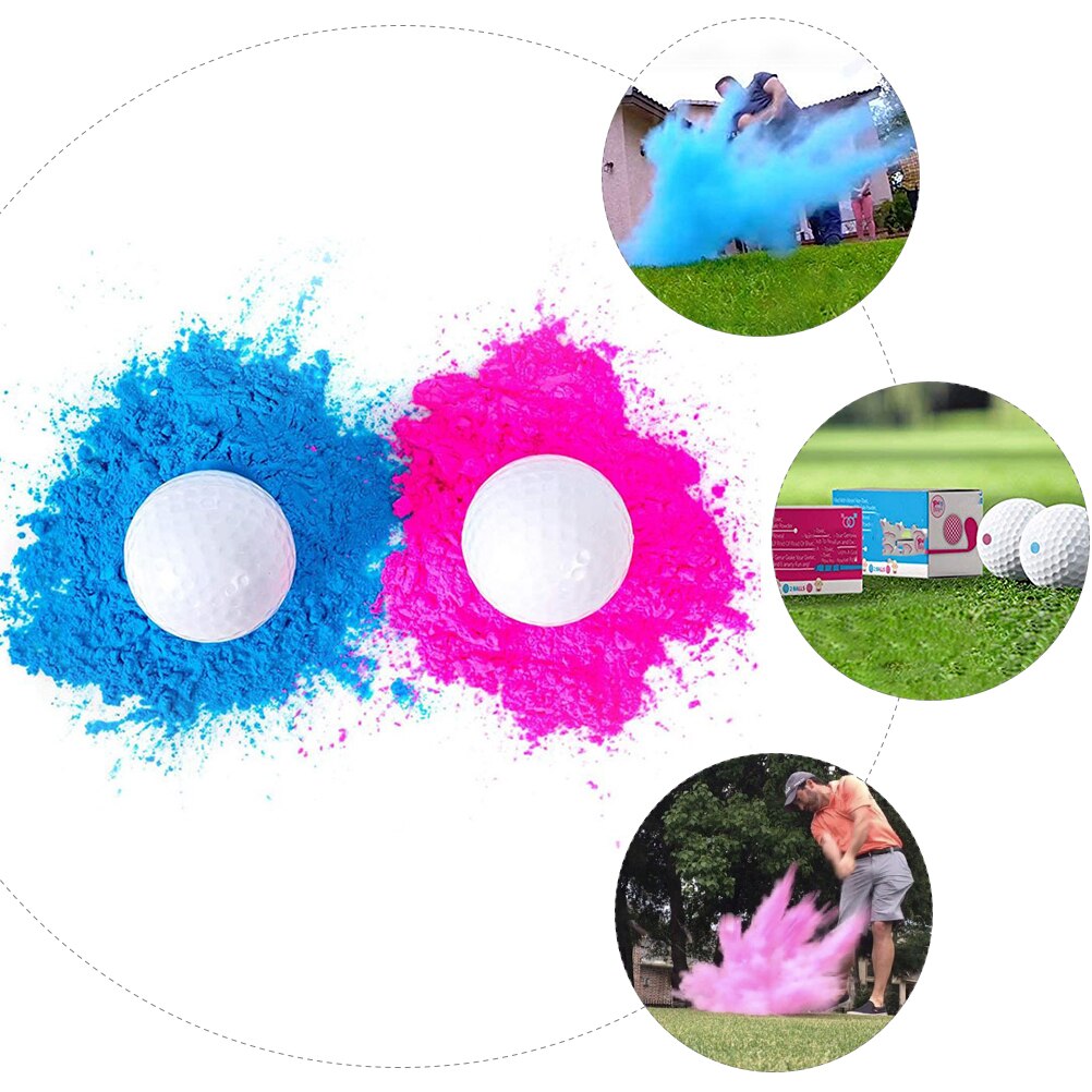 2Pcs Birthday Party Gender Reveal Powder Balls Banquet Smoke Powder Bombs