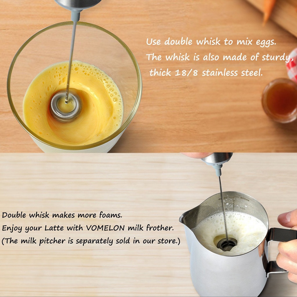 Elektrische Ei Melk Koffie Latte Cappuccino Frother Foam Zweep Draadloze Mixer