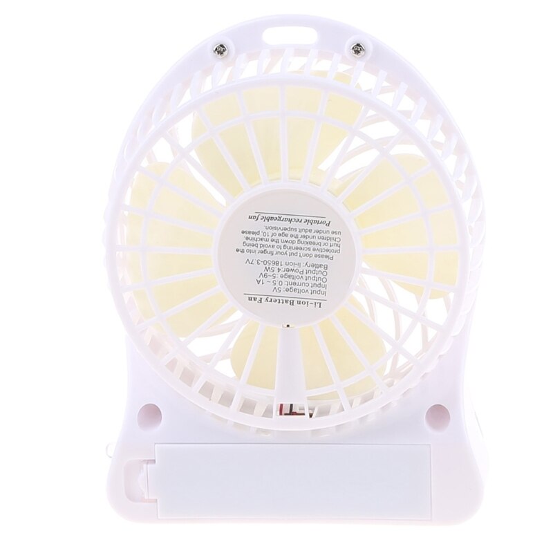 Portable LED Light Fan Air Cooler Mini Desk USB Fan Third Wind USB Fan