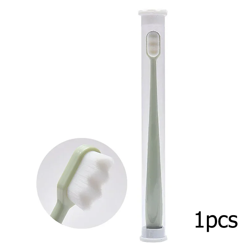 3pc ultra-fino escova de dentes macia adulto escova de dentes limpeza profunda portátil viagem escova de cuidados dentários clareamento oral dentista: Laranja