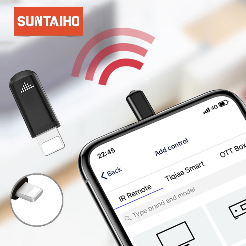 Suntaiho Universal Smart infrared remote Control for iphone Samsung Xiaomi Mini IP remote Controller Adapter for TV aircondition