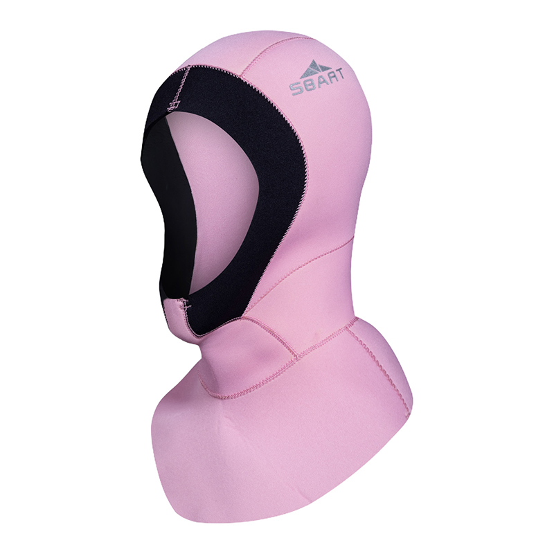 3 millimetri di Neoprene Scuba Diving Hood Con Spalla Attrezzatura Per Lo Snorkeling Cappello di Inverno Della Protezione di Nuotata Muta Caldo di Pesca In Apnea: Colore rosa / L