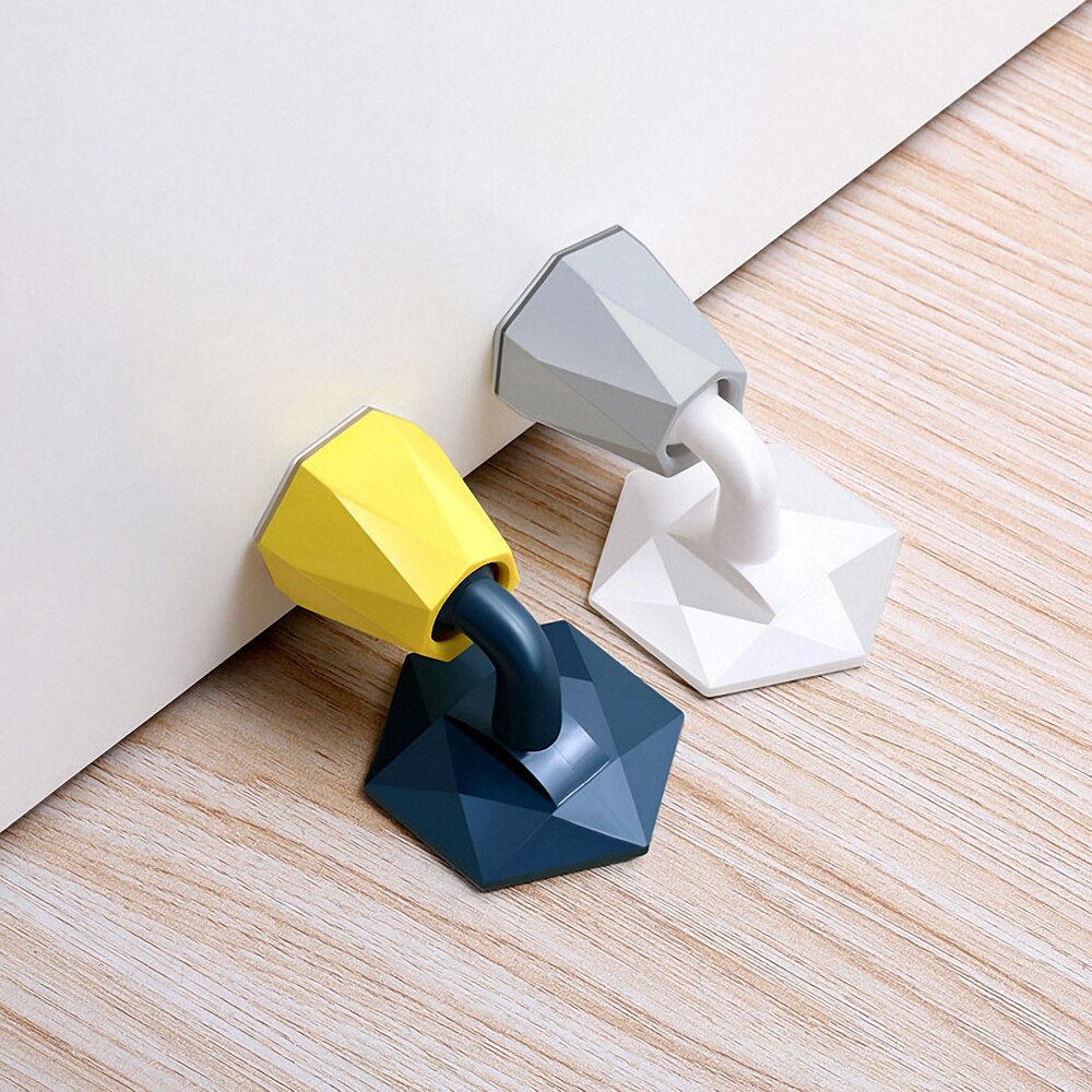 Mute non-punch silikone dørstopper touch toilet væg absorption dørprop anti-bump dørholder gear port modstand dør stop