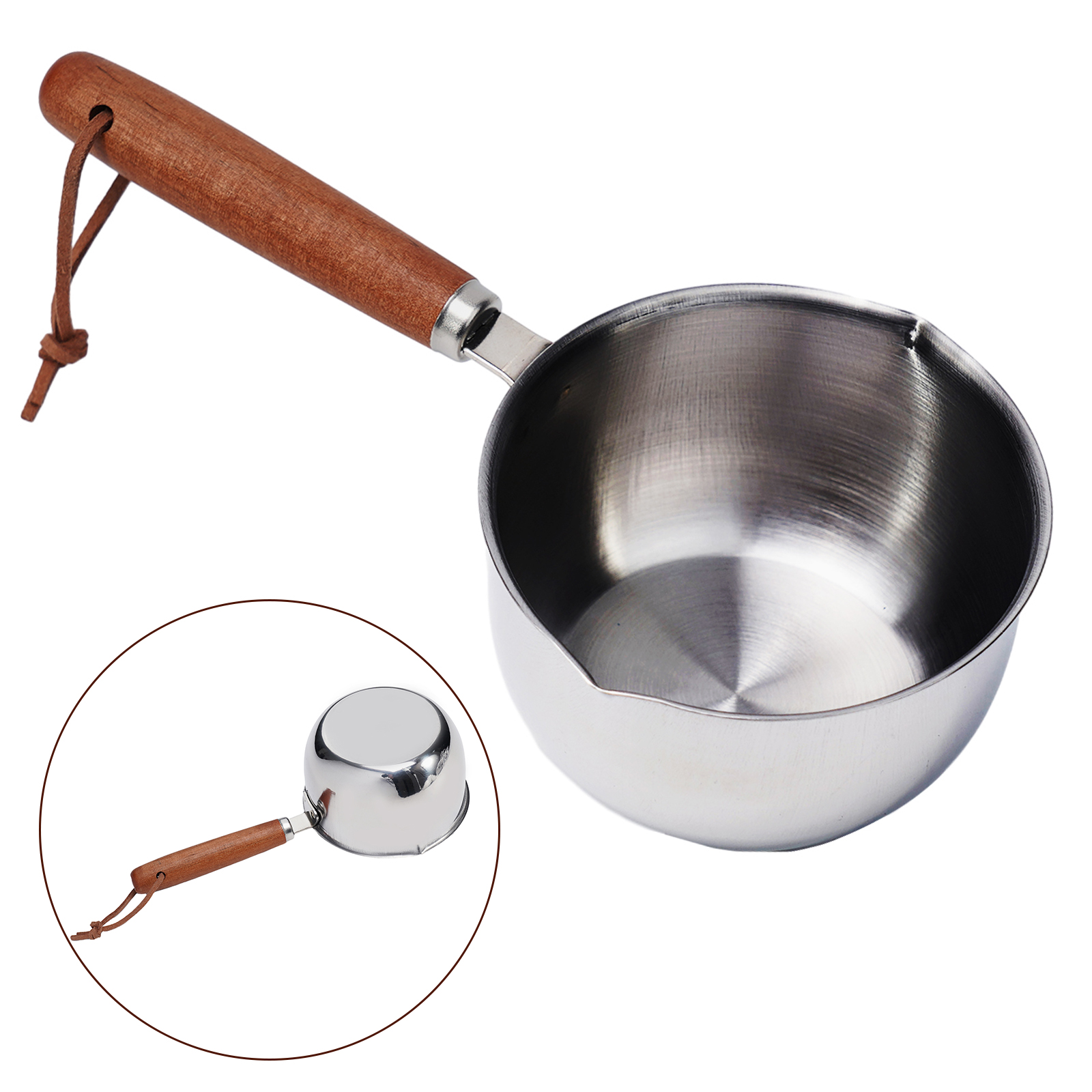 Stainless Steel Oil Pan Sauce Small Pot Cooking Butter Melting Pot Butter Warmer Kitchen Tool Accessories For Stoves