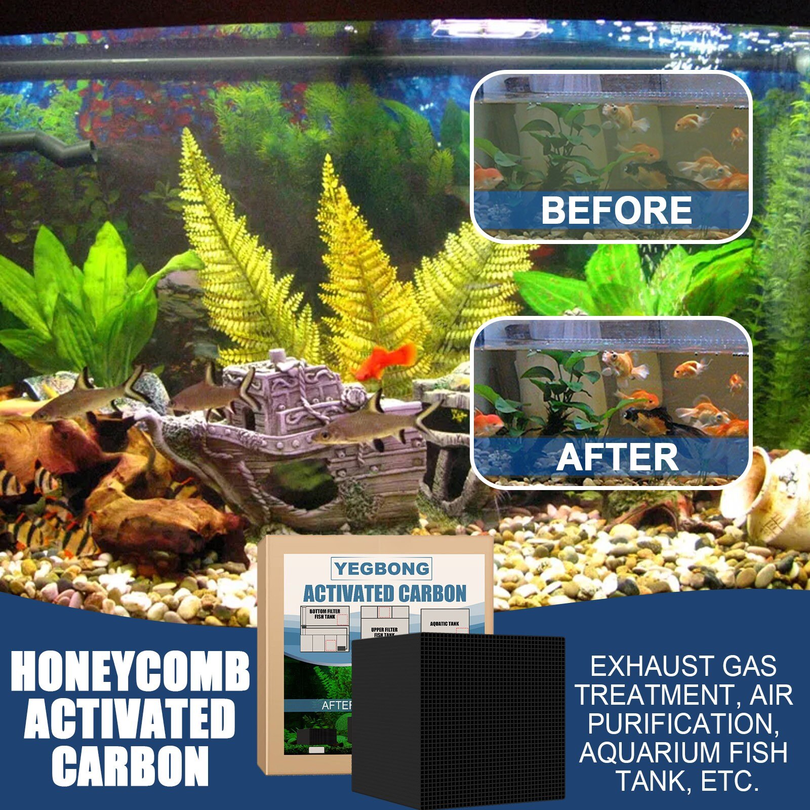 Image showcasing Black Activated Carbon Water Purifier Cube Strong ... – Vicedeal