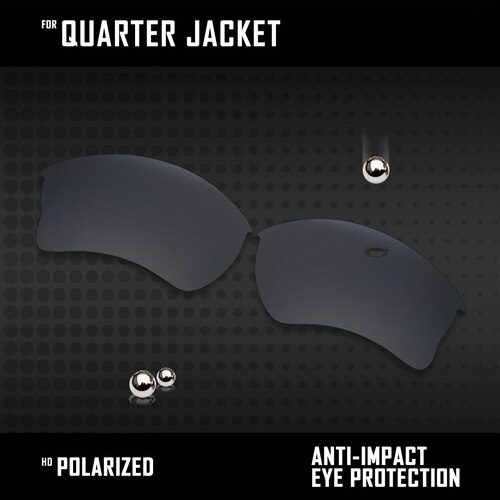 Oowlit-lenzen vervangen voor oakley quarter jacket  oo9200 zonnebril gepolariseerd - meerdere kleuren: Zwart
