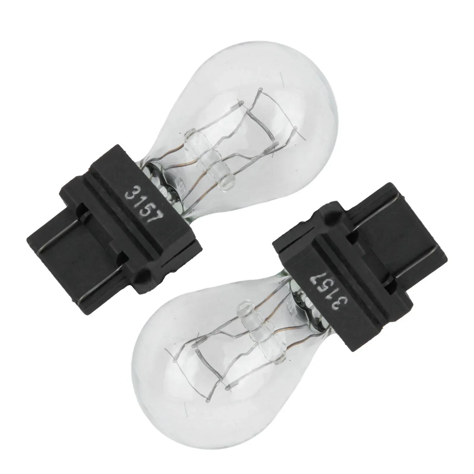 Reliable 2 Pack 3157 Clear Shell Bulbs for Brake, Reverse, and Turn Signal Lights, 12V 215W, Enhance Visibility on the Road