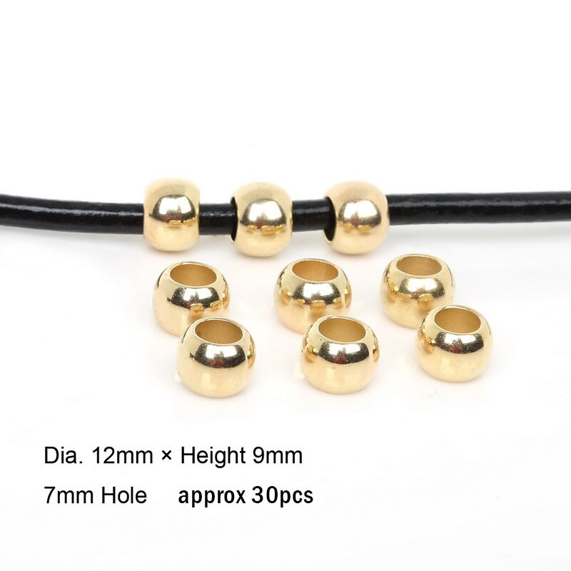 30-200 sztuk złota/rod/Gun metalowe plastikowe CCB Big Hole Spacer Looose koraliki do tworzenia biżuterii Dia 4mm,6mm,8mm,10mm,12mm: 12mm gold