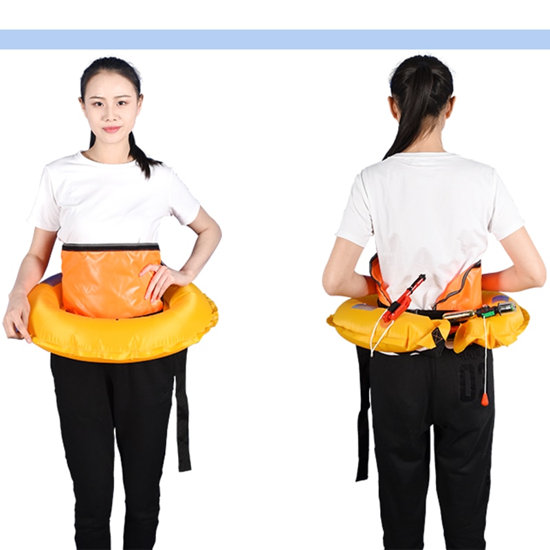 Amalibay Waist Band Automatic Water Life Vest Fishing Life Jackets Inflatable Swimming Jackets for Adults