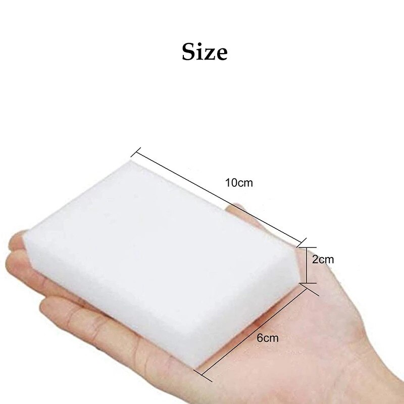 50 stk/lot melamin svamp hvit magisk svamp viskelær rengjøringsmiddel 10 x 6 x 2cm rengjøringssvamp for kjøkken bad kontor rengjøringsverktøy