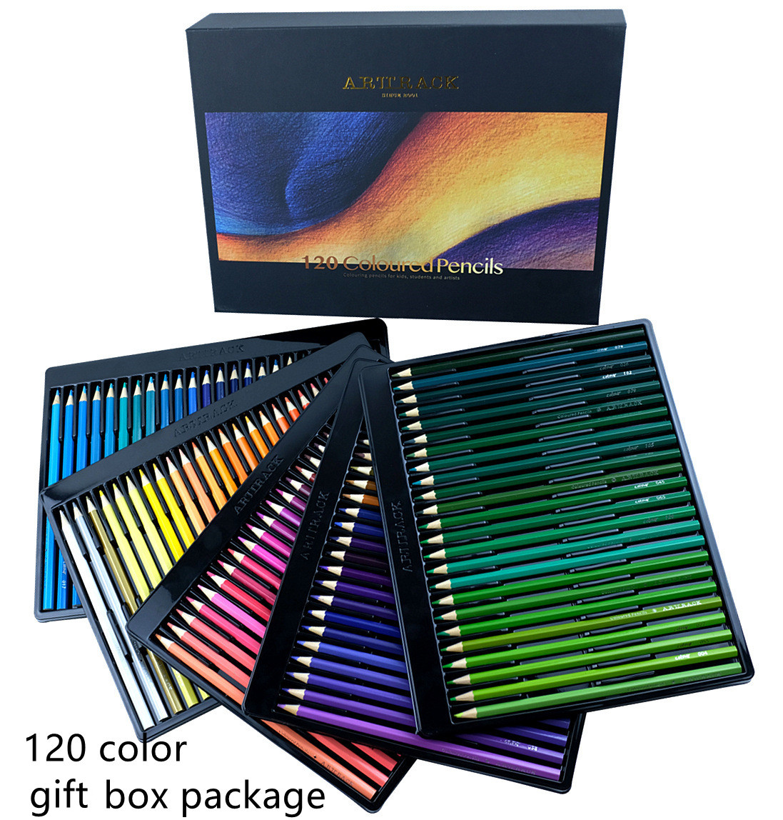 24/36/48/72/120/160 Colors Oily Color Pencil Artistic Color Lead Brush Sketch Wood Pencils Set Hand-Painted School Supplies: 120 color-gift box