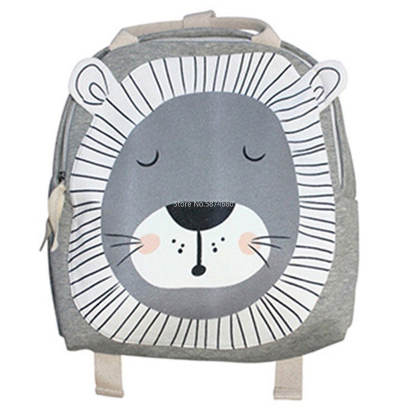Sac à dos pour enfants, animaux, sac d&#39;école pour garçons et filles en bas âge, maternelle, dessin animé lapin papillon: lion