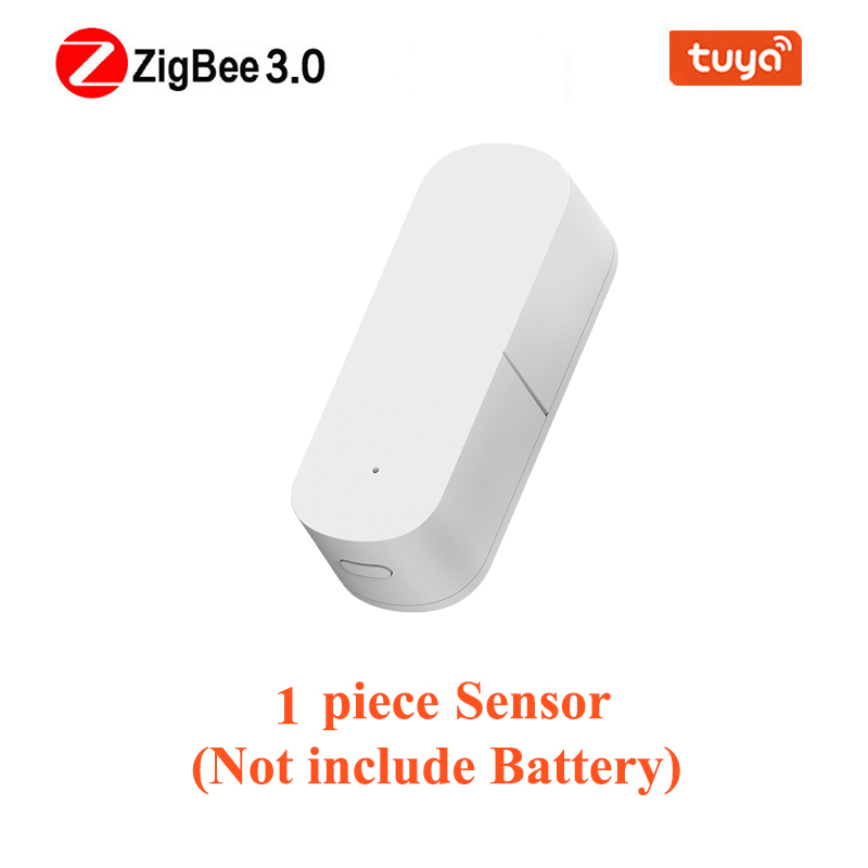 Tuya Zigbee Smart Vibration Sensor Detection Security Protection Smart Home Real-Time Alarm Push Status Sync via Smartlife APP: 1 piece Sensor