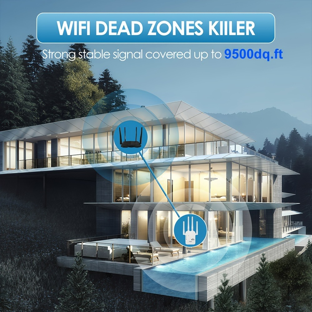 Dual-Band Extender 5G WiFi Wireless 2.4G WiFi Repeater Wifi Signal Booster 802.11bgn Gigabit EU US Plugs WiFi Amplifier WPS Rout