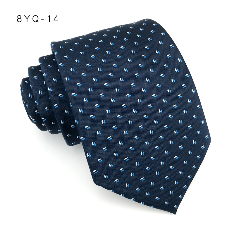 Corbata de lujo de 8CM para hombre, corbatas de lunares para novio, padrino de boda, tejido Jacquard Floral, Ascot, accesorios formales para de negocios
