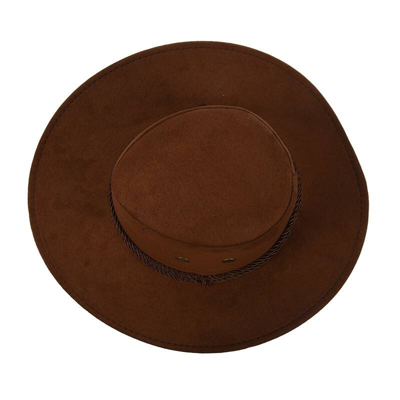 Cowboy keps mocka look vilda västern fancy cowgirl unisex hatt