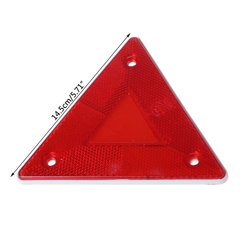 2 Pcs Triangle Warning Reflector Alerts Safety Plate Rear Light Trailer Fire Truck Car WXTA