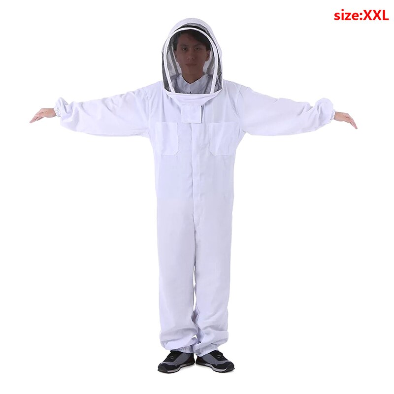 Full Body Beekeeping Clothing Beekeepers Protection Safty Veil Hat: XXL