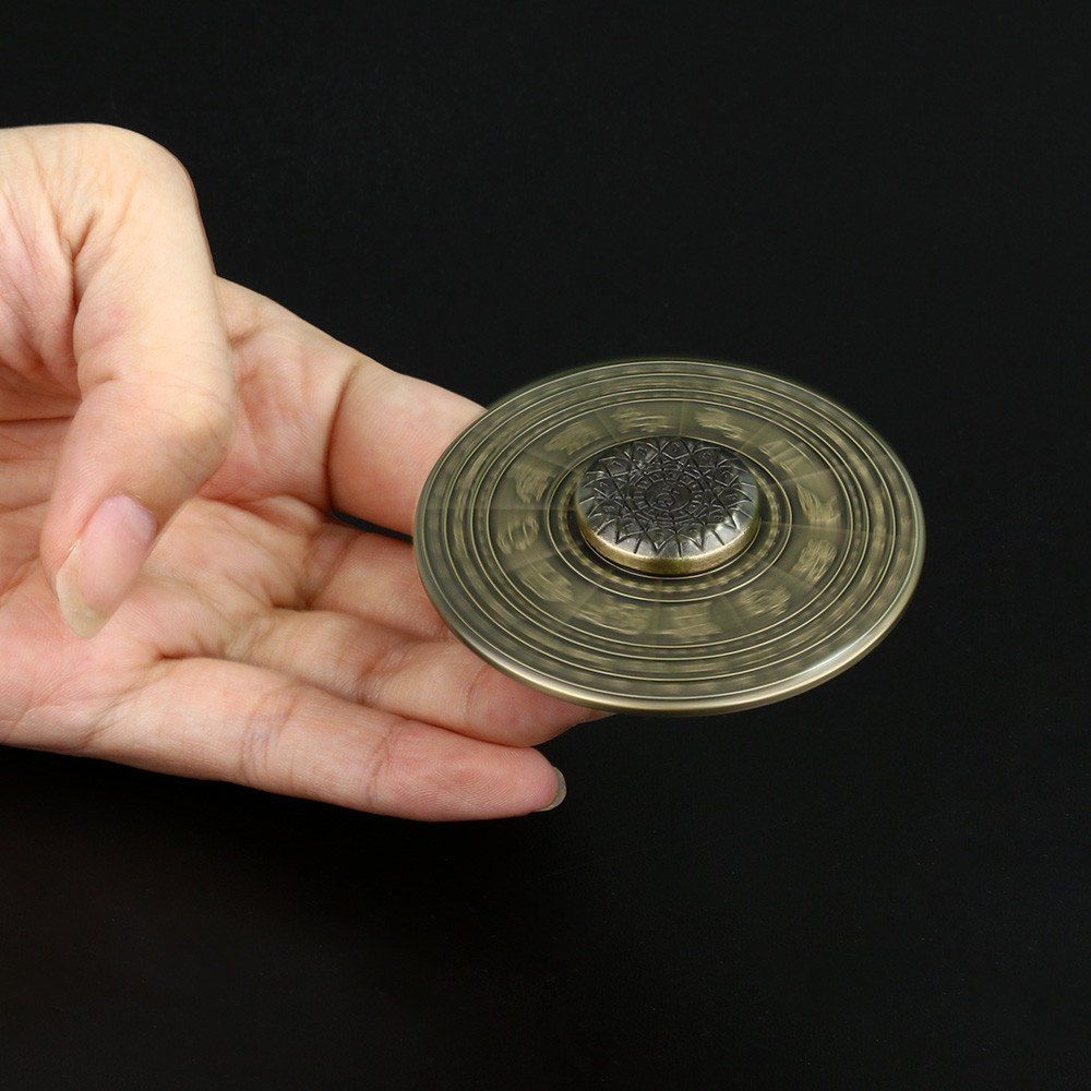 Chinese Style Fingertip Gyro Feng Shui Compass Constellation Finger Spinner Metal Decompression Artifact ADHD Decompression Toy