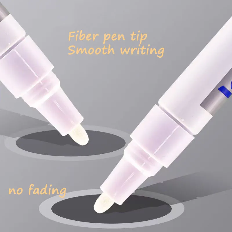 10 rotuladores permanentes, juego de marcadores de pintura de 12 colores, blanco, negro, azul, rojo, naranja, verde, azul, rosa, morado, café