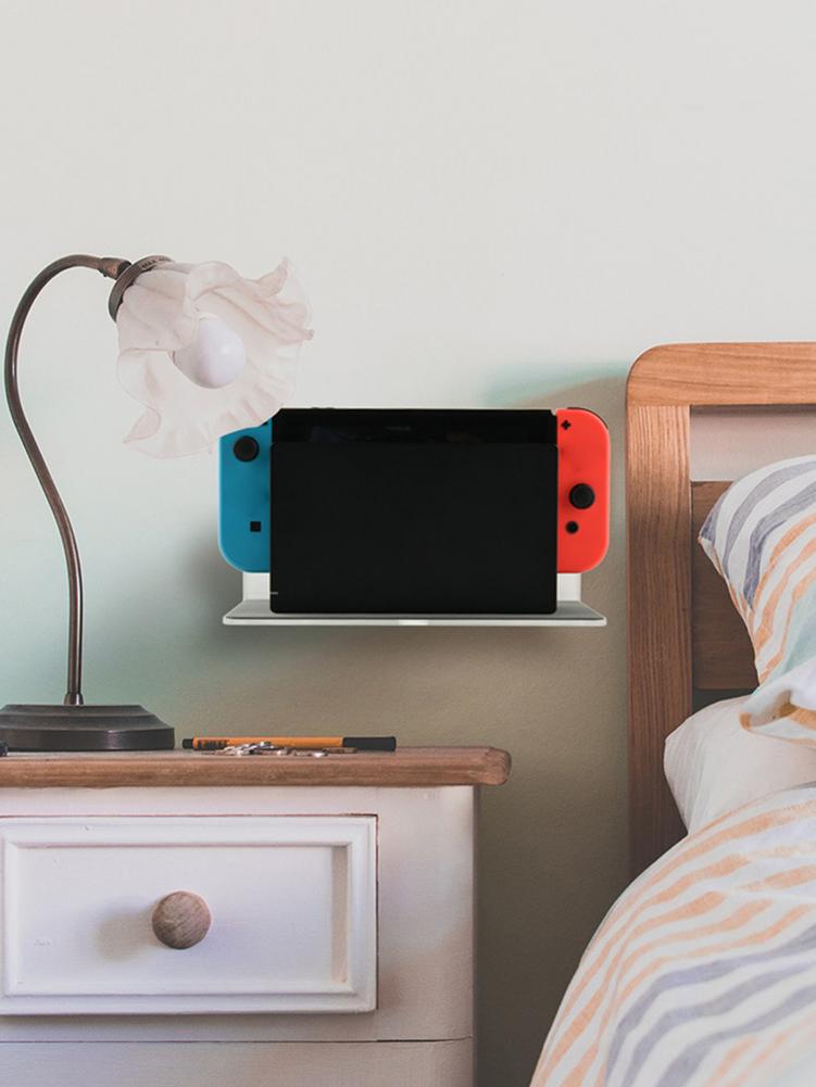 Wall Mounted Bluetooth Speaker Rack Floating Speaker Stand, Acrylic Wall Mount Display Shelf for Speaker, Webcam, Cell Phones
