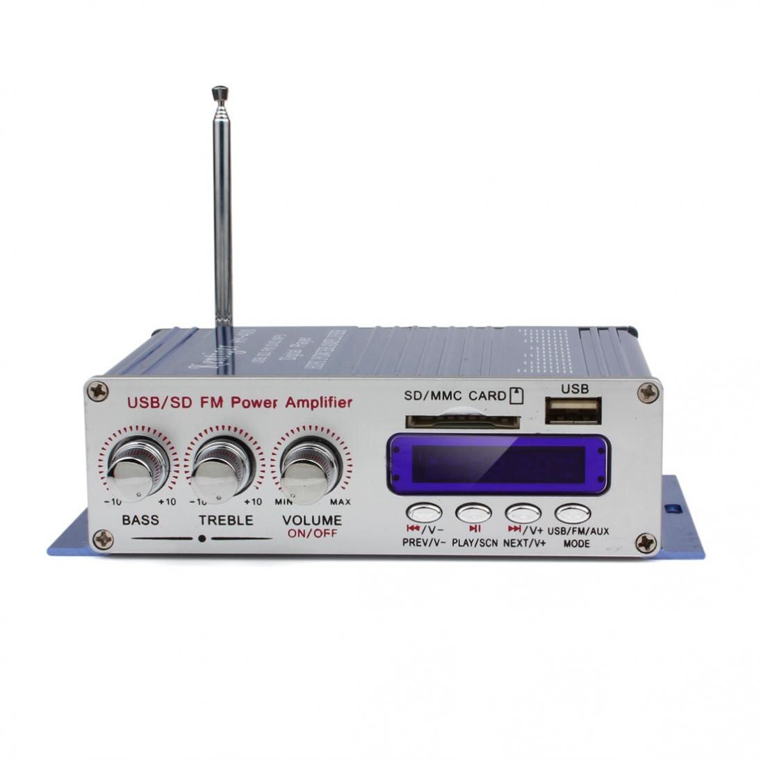 Novo HY-400 12 v carro display digital amplificador de potência suporte usb/sd cartão entrada com controle remoto