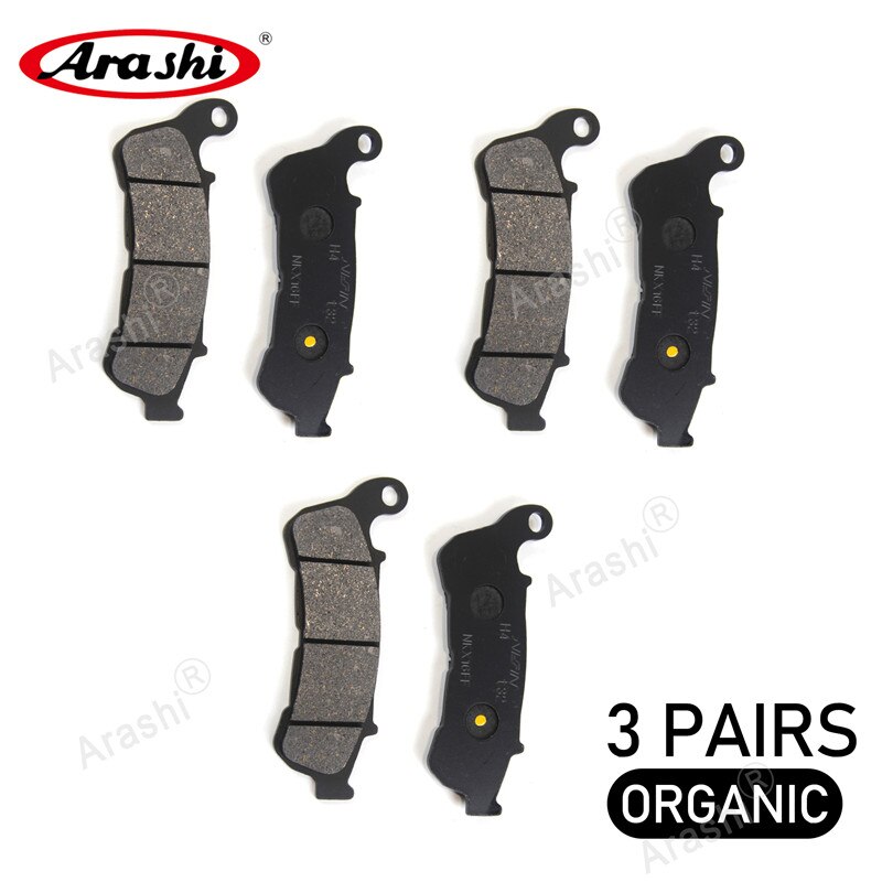 Arashi Voor Remblokken Voor Honda Nc 700 S Abs/Dct Motorfiets Schijven Rotoren Schijf pad Accessoires NC700S: 3 Pair Front Pads