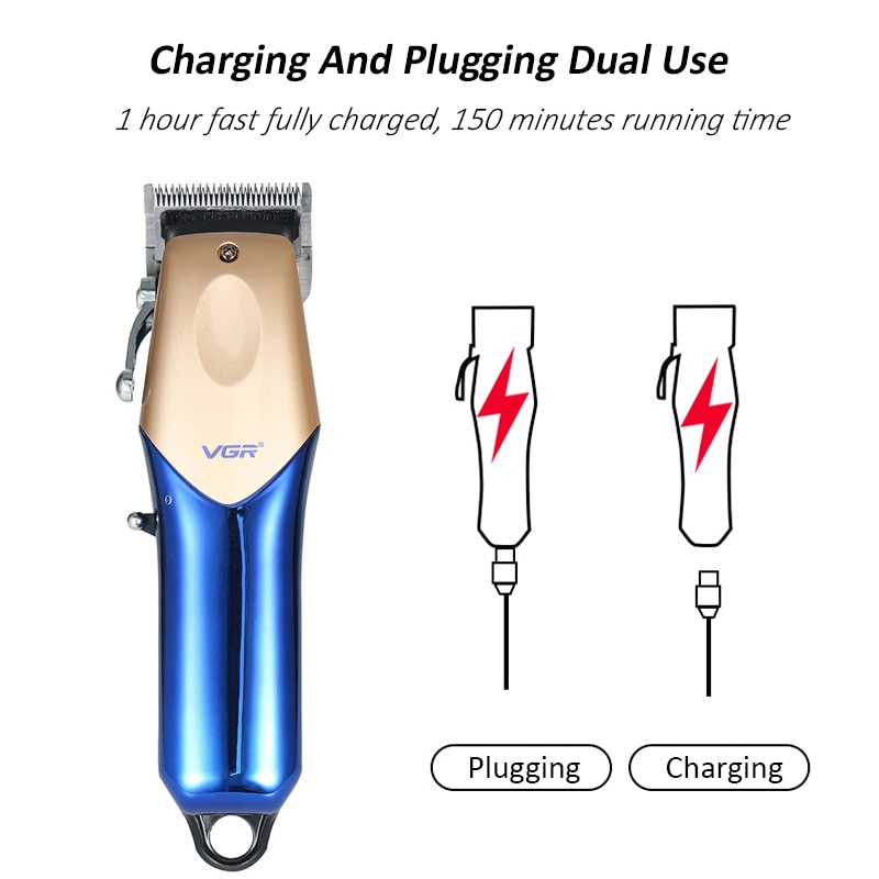 Mannen Elektrische Tondeuse Professionele Tondeuse Aansluiten En Opladen Droog/Nat Dual Gebruik Blade Waterdicht Haar Snijder apparaat