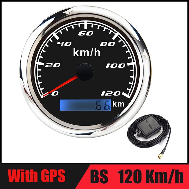 60 km/h Car GPS Speedometer Gauge 30 120 200 Km/h Boat Speed Odometer With GPS Antenna fit for Boat Motorcycle Auto Truck: GPS BS 120KMH