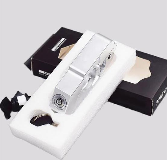 Motorcycle Grip Lock CNC Security Safety Locks Handlebar Handset Brake Lever Disc Locking Fit Scooter ATV Anti-Theft Motor Lock: Type A Silver