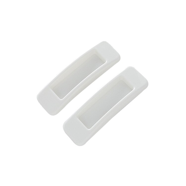 2 Pcs/Set Home Use Pasted Plastic Sliding Door Pull Window Handle Rectangular Adhesive Interior Drawer Cabinet Assist Handlebars: White
