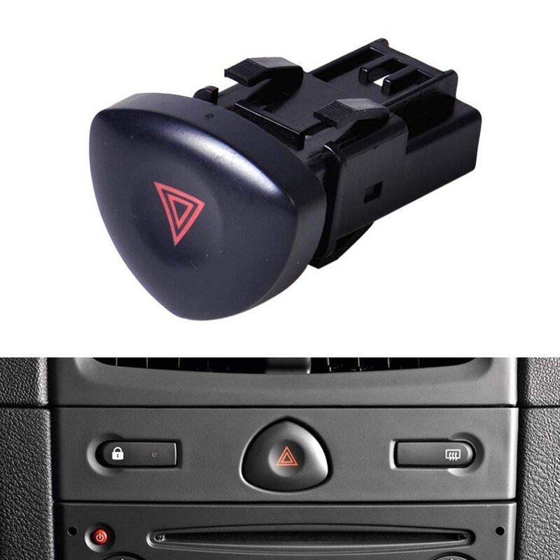 Nødafbryder fare alarm lys advarsels knap til renault clio  ii 8200442723
