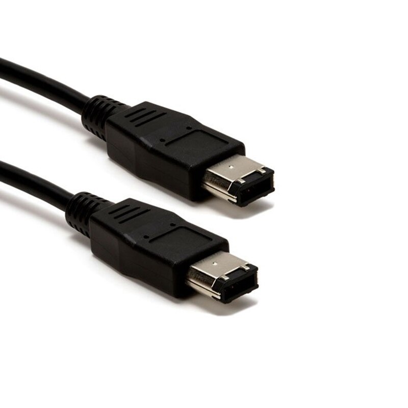 Kentek 10ft IEEE-1394A Firewire 400 Cable - 6-Pin Male To 6-Pin Male, Black