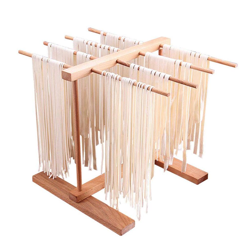 Noodle Rack Huishoudelijke Noodle Persmachine Accessoires Vouwen Intrekbare Beukenhout Pasta Droogrek Spaghetti Houder