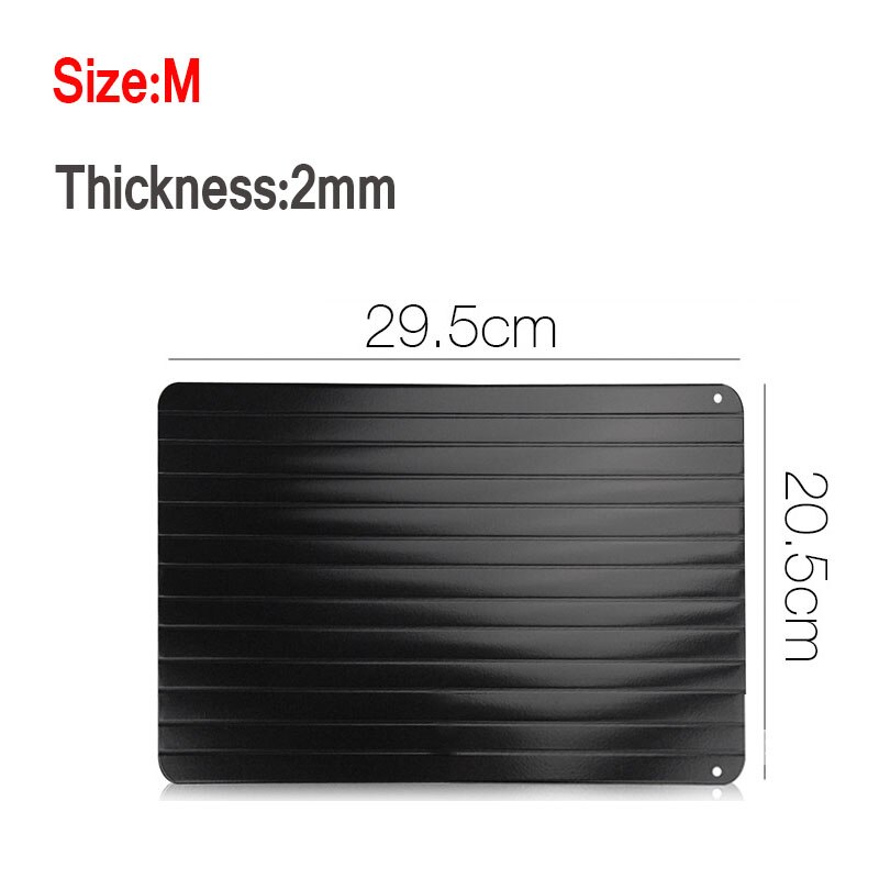 Fast Defrosting Tray Meat Defrosting Mat Pad Rapid Natural Thawing Plate No Heating Defrost Trays Frozen Meat Chicken Non-stick: M-2MM