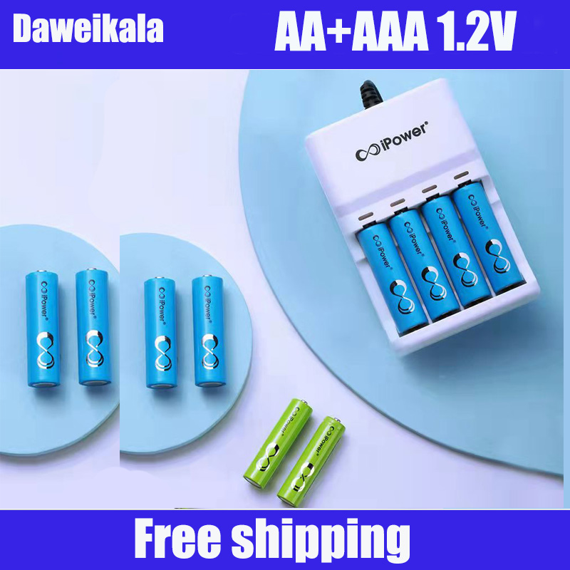 Batería Aa + Aaa 1,2 V Batería Recargable Ni-Mh Aa 800 Mah 3a Batería De Flash Aaa Con soporte De Batería 2Pcaaa/Aa