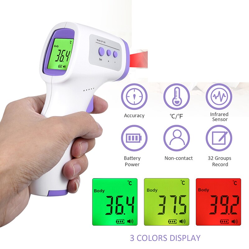 Digital Infrared Thermometer Non Contact Temperature Meter hygrometer Temperature Fever Digital Measuring Tools thermal sensor: Type8