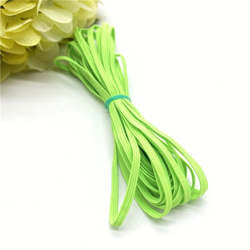 5Yards 3Mm Kleur Elastic Band Rope Rubber Hoofdband Lint Naaien Webbing Taille Schoenveter Diy Kleding Accessoires: 06