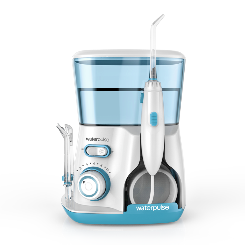 Waterpulse – fil dentaire électrique V300, irrigateur, réservoir d'eau de 800ml, nettoyage et nettoyage des dents: Green / UK