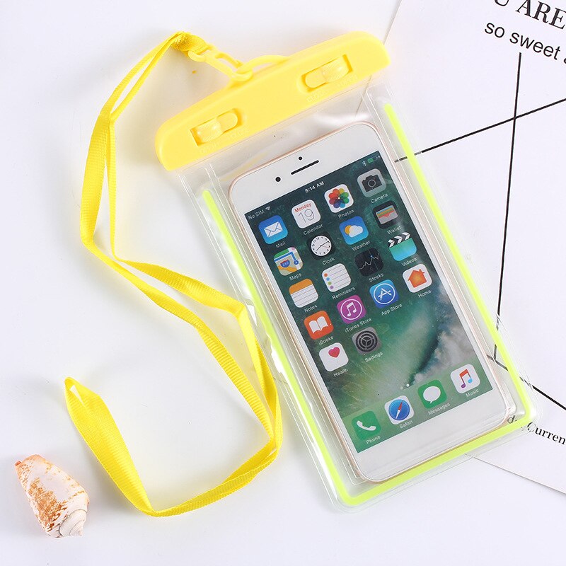 6 zoll Klar Treiben praktisch trocken Beutel PVC Wasserdichte praktisch Tasche für Schwimmen Tauchen Telefon Tasche: Gelb