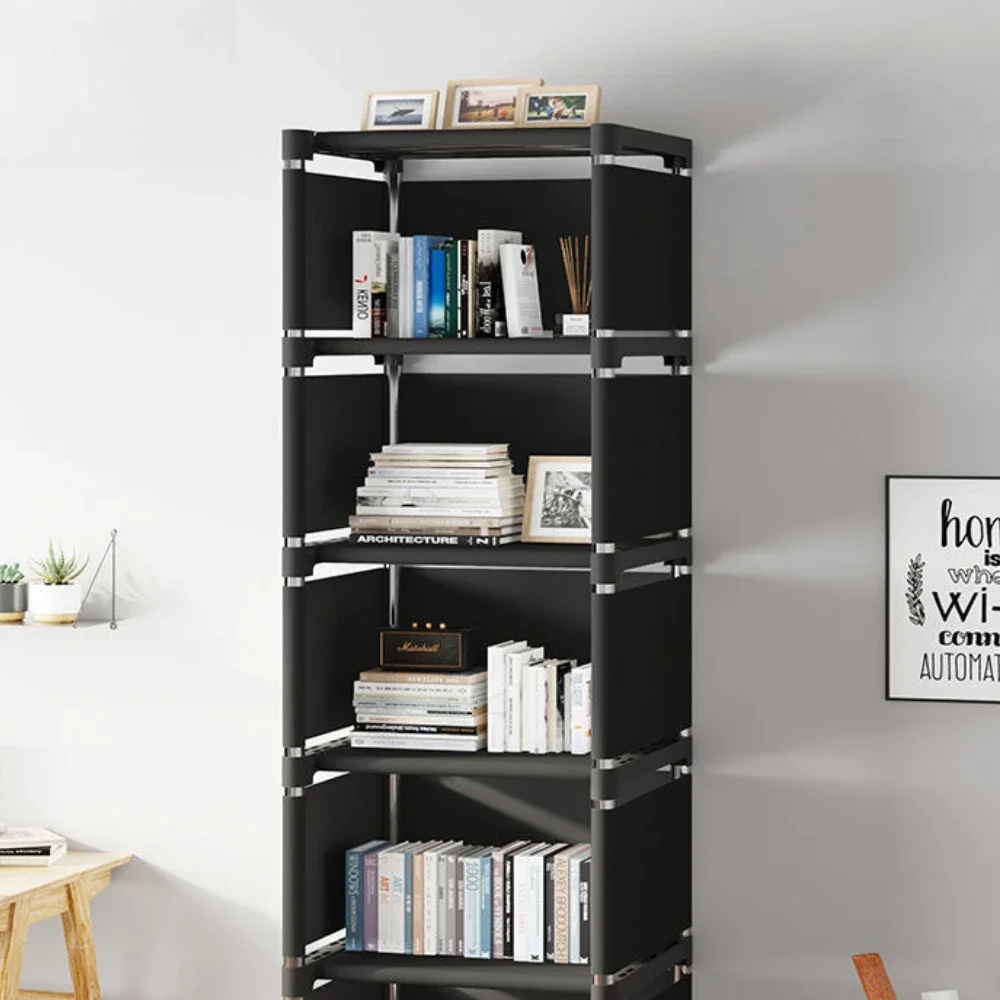 Eenvoudige boekenplank Meerlaagse boekenkast Eenvoudige montage Boekenkast Vierkante opbergplank Woonkamer en studeerkamer Opbergplank