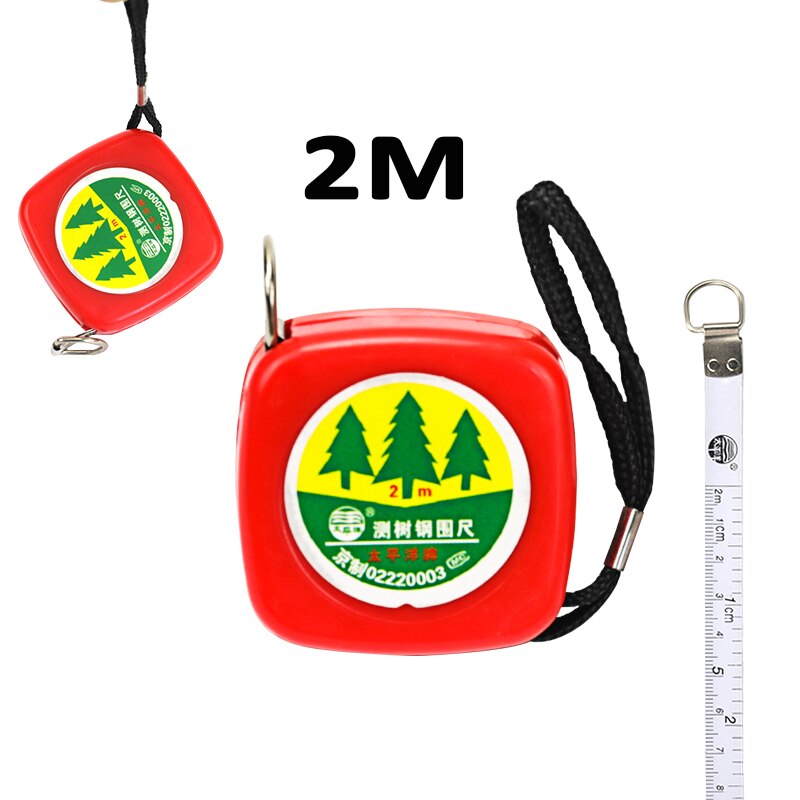 1pc 2m Retractable Tape Tree Diameter Caliper Tree Girth Measuring Steel Tapes Garden Gauging Tool