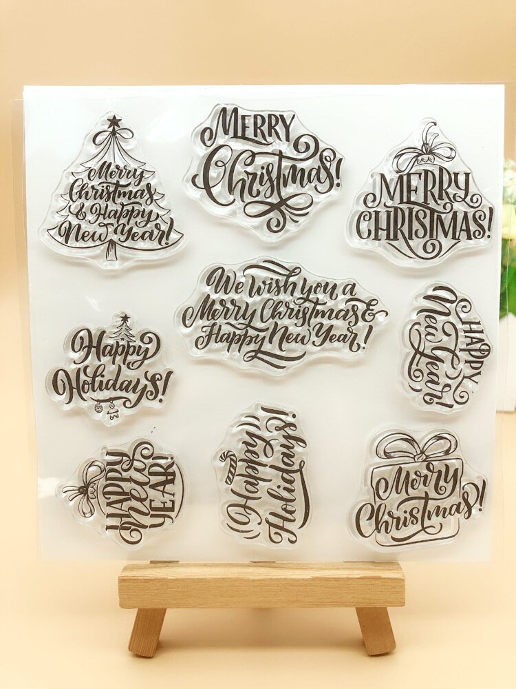 CLEAR STAMPS Christmas Wreath Tree Scrapbooking Handmade Card Album Paper Craft Rubber Transparent Silicon AlinaCraft: D