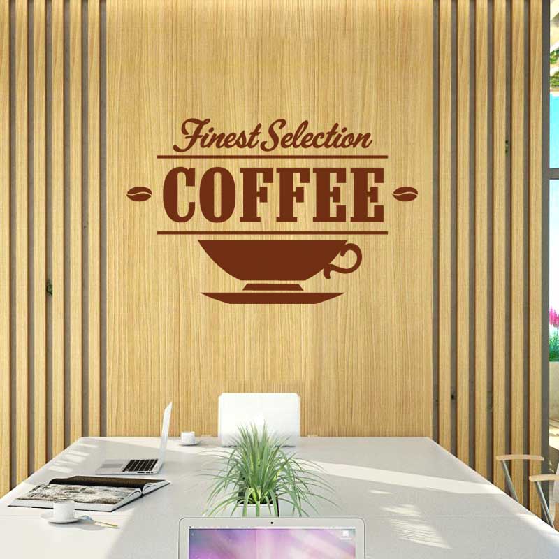 Coffee Shop Sticker Bean Decal Cafe Cup Vinyl Art Wall Decals Decor Mural Decoration Break Coffee Glass Decals CAFE1016