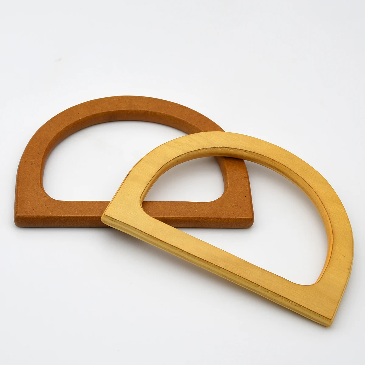 1 st träväskhandtag handväska väskram d-ring form ersättning gör-det-själv väskdelar tillbehör