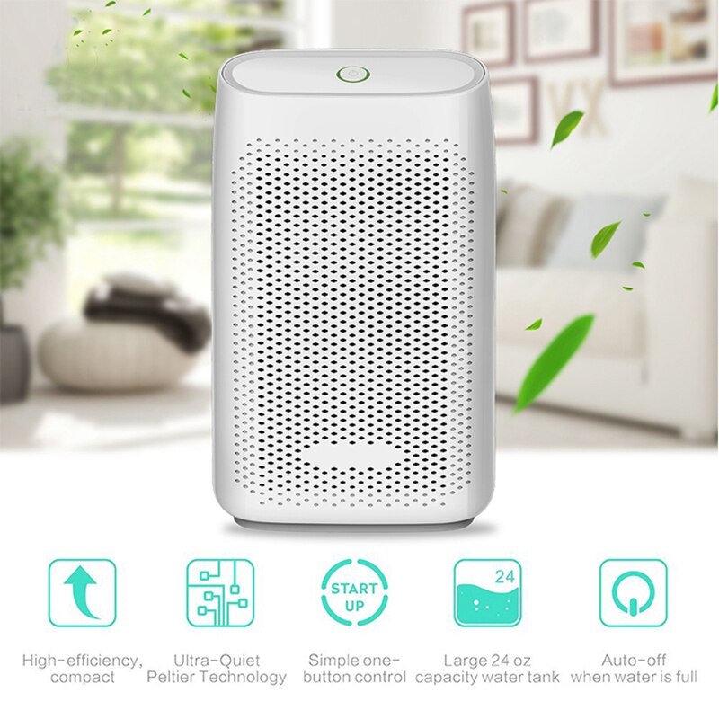 T8 700Ml Home Air Dehumidifier Semiconductor Desiccant Moisture Absorber Car Mini Air Dryer Electric Cooling Machine Eu Plug