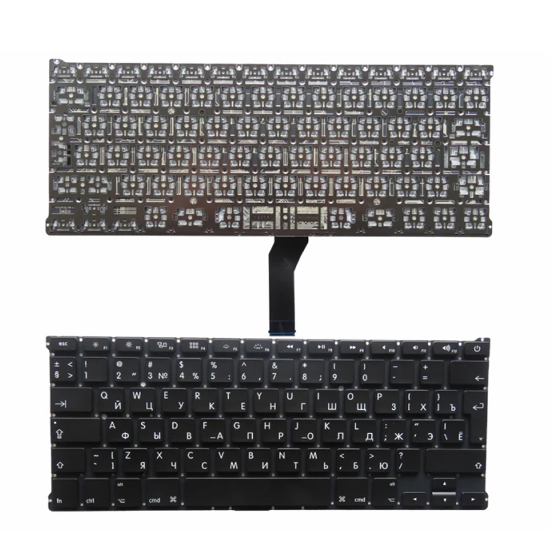 noi/RU/FR/UK/TR/SP Tastiera per Macbook aria 13.3 "A1466 A1369 A1405 Tastiera Inglese Del computer Portatile MD231 MD232 MC503 MC504 2011-15: Argento