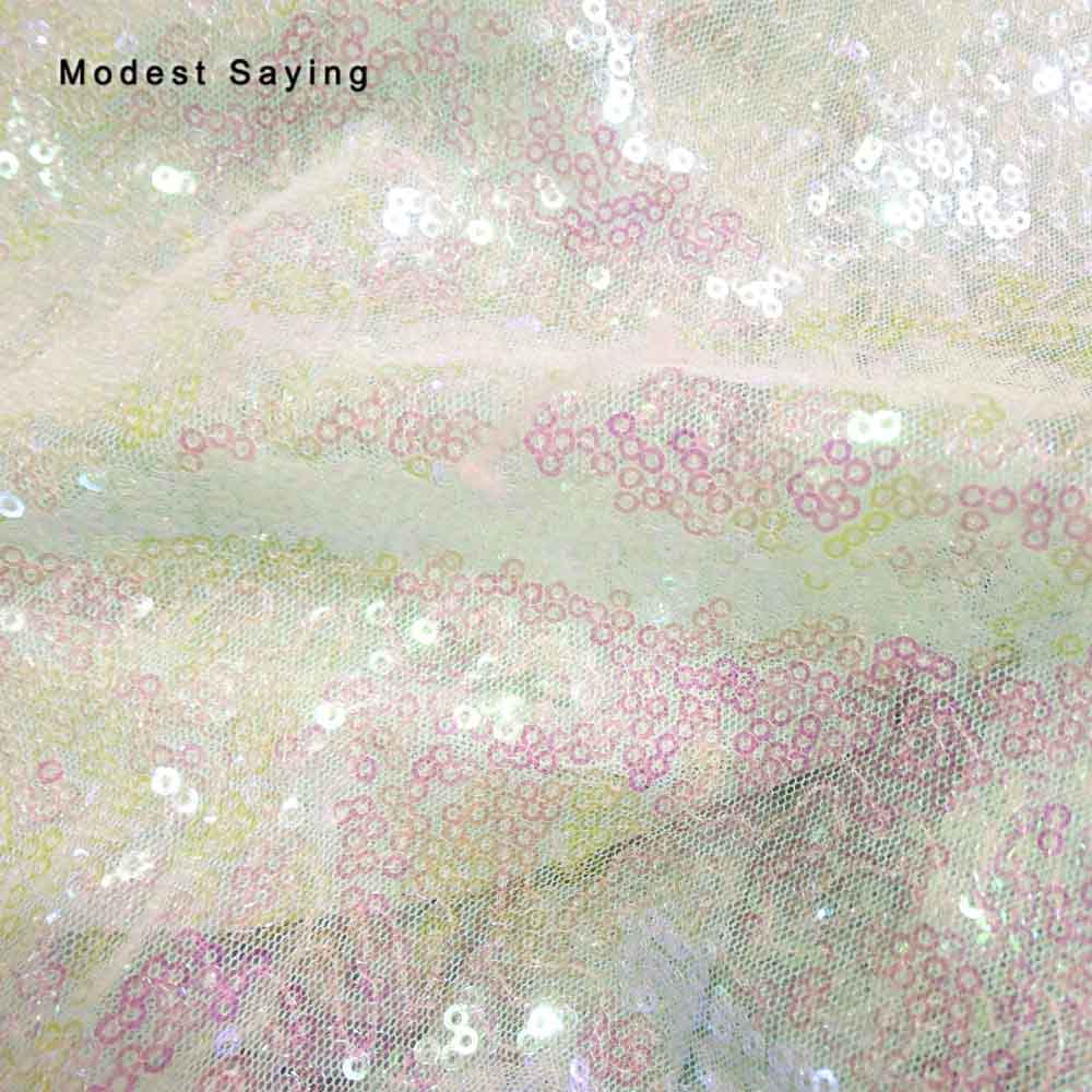 2Yards Purple Sequins Fabric for Evening Dress Wedding Party Prom Sparkly Backdrop Glitter Cloth Craft Mesh Handbags Material: Light Green