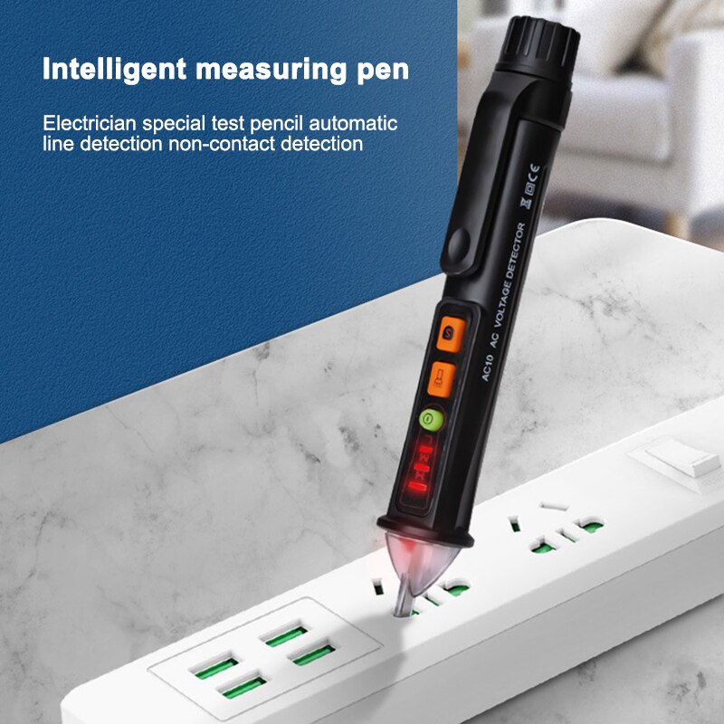 Multimeter ac/dc spændingstest blyant 12v/48v-1000v spændingsfølsomhed elektrisk kompakt pen til cv følsom test