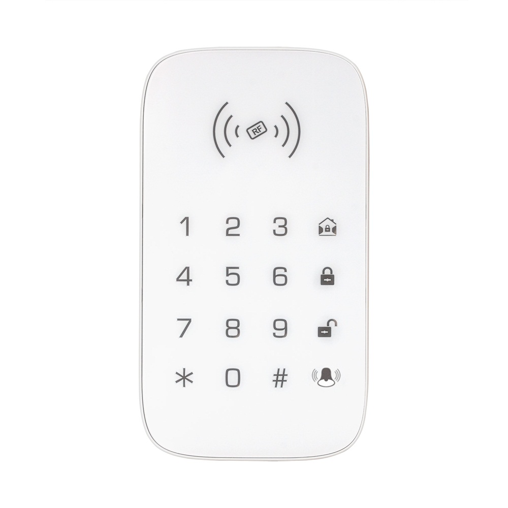 Wireless RFID Touch Keyboard For GSM Wifi Home House Alarm System Security System 433MHz White with Wireless RFID Keyboard